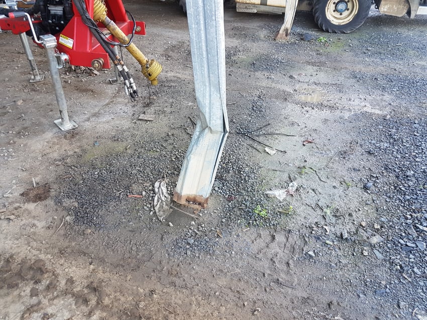 Roll-formed damaged leg 2