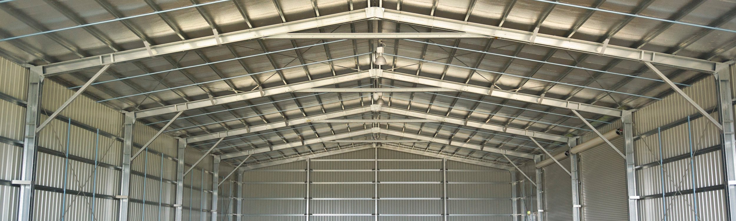 Roll-formed steel shed