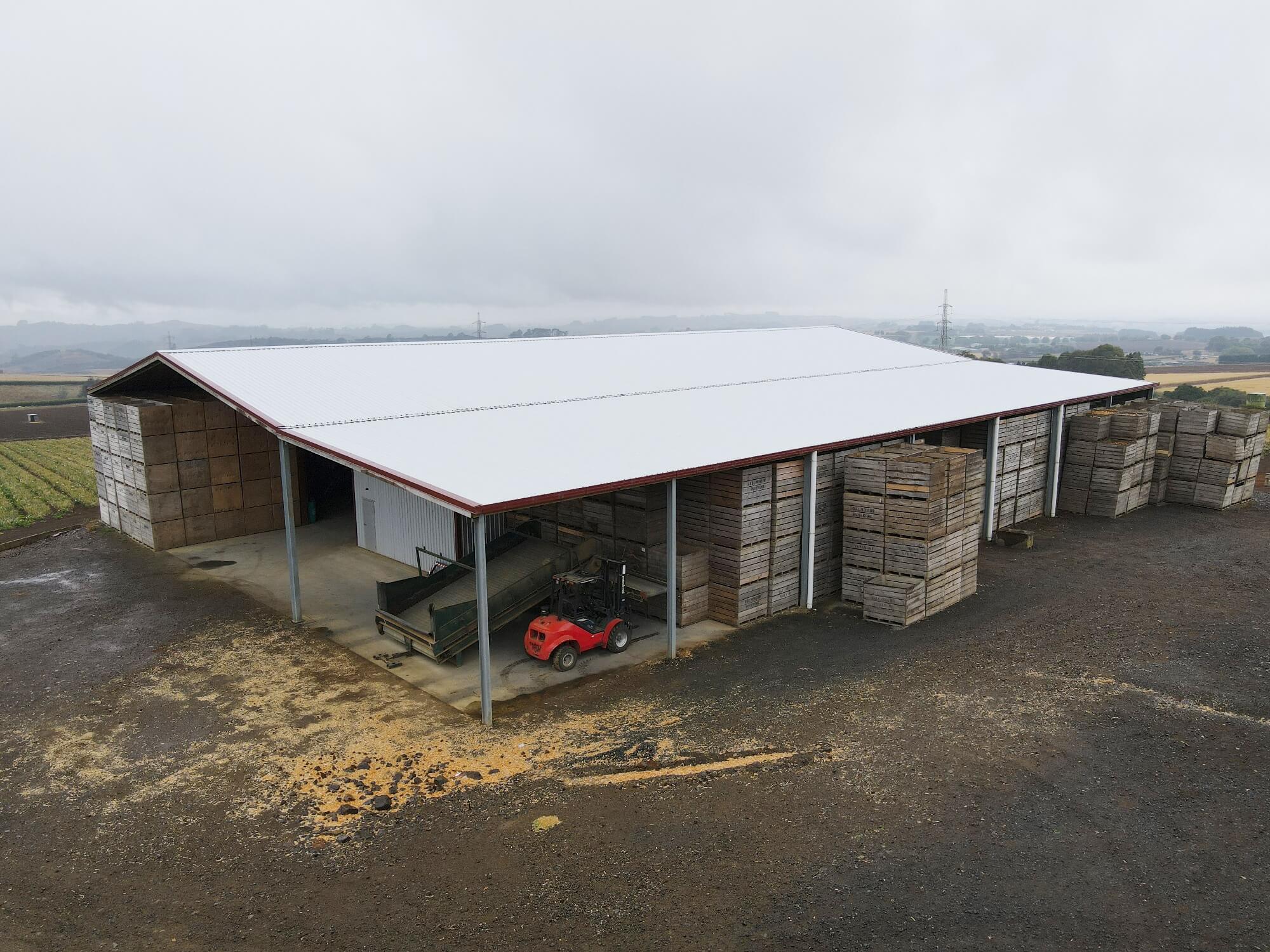 Industrial building for produce storage Industrial building for produce storage